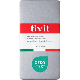 TIVIT Rectangular Ironing Board Cover for The Original Big Board - AlumiTek Coating, Thick Padding, Scorch Resistant, Elastic Edge, 59x22 - Made in Italy - Oeko-Tex Certified