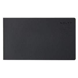 Nippon Management Association NOLTY Notebook, Horizontal Slim, Horizontal Ruled Cross, Black NTBNT3101