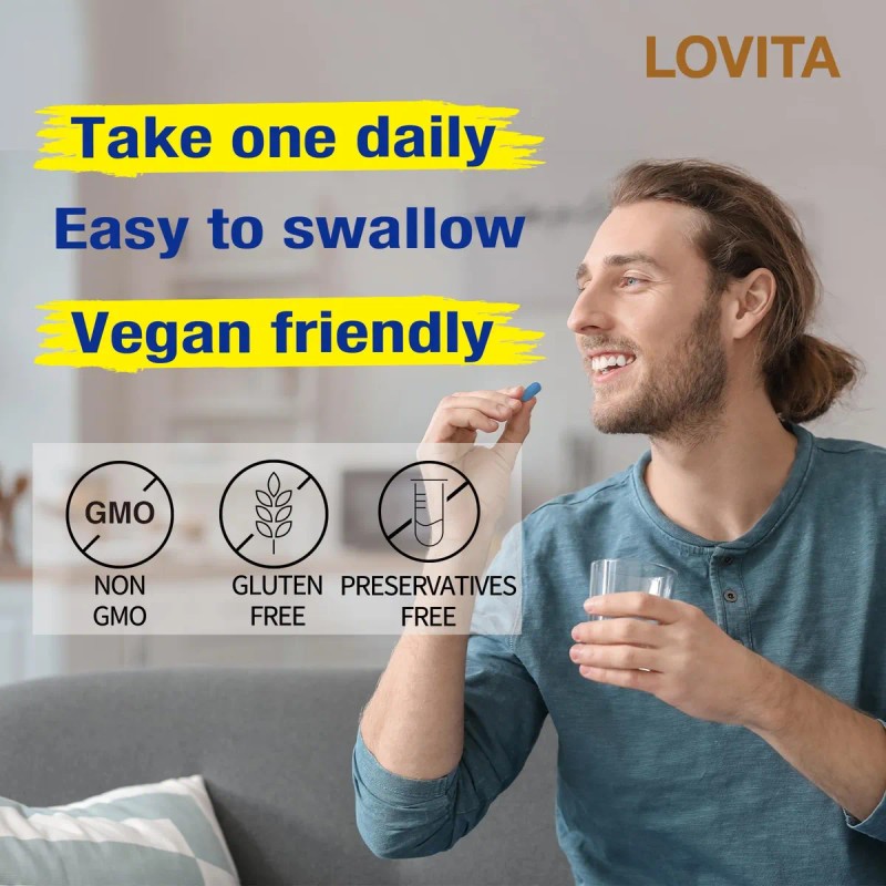 Lovita Complejo B Para Hombres 10 Vitaminas 60 Tabletas