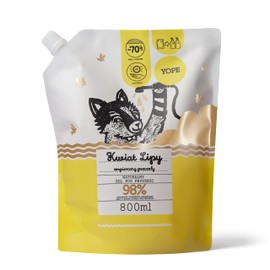 YOPE REFILL SHOWER GEL GENTLE, NEUTRAL PH 98% INGREDIENTS OF NATURAL ORIGIN VEGAN SCENT LINDEN 800ml