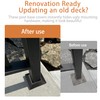 Deck Post Skirt Trim 3X3IN Black, 2 Pack Aluminum Porch