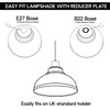 LEDSone Metal Ceiling Lamp Shade 29cm Easy Fit Light Pendant