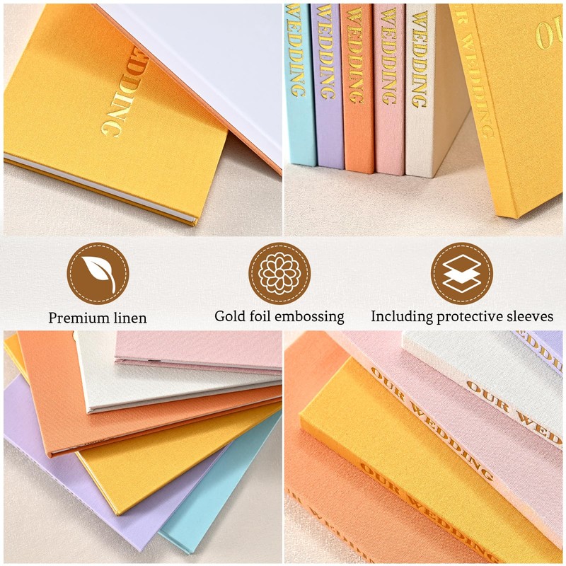 EclatView “MEMORIES” Video Greeting Book – Linen Hardcover with Gold