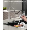 FORIOUS Kitchen Faucet with Pull Down Sprayer, Brushed Nickel, Classic