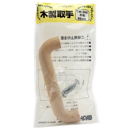 Waki Sangyo TW-306 Wooden Handle Interior Furniture Handle Picking Wood Grain 3.8 inches (96 mm)