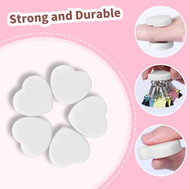 DUJEQM Magnets for Magnetic Board Fridge Magnets, Pack of 10 Magnetic Magnets Strong Magnets Fridge Mini Magnets Small Whiteboard Magnets Heart Magnets for Blackboard School Magnetic Wall Notice Board