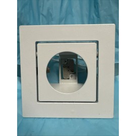 luxe lighting Lux Lighting Spotlight Halogen Base 4" Square White Adjustable -Retrofit-