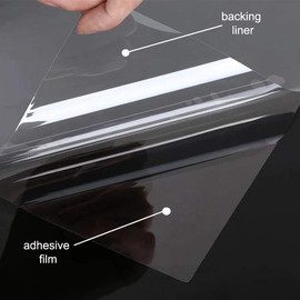 Clear Window Security Film Adhesive Anti Shatter Safety Window Glass Protection Sticker Heat Control Anti UV for Home and Office 2Mil, 24inch x 8.2feet