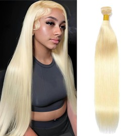 613 Straight Human Hair 18 Inch 100g/Pack 12A Unprocessed Myanmar Blonde One Bundle Double Weft Quick Wave Extensions for Women