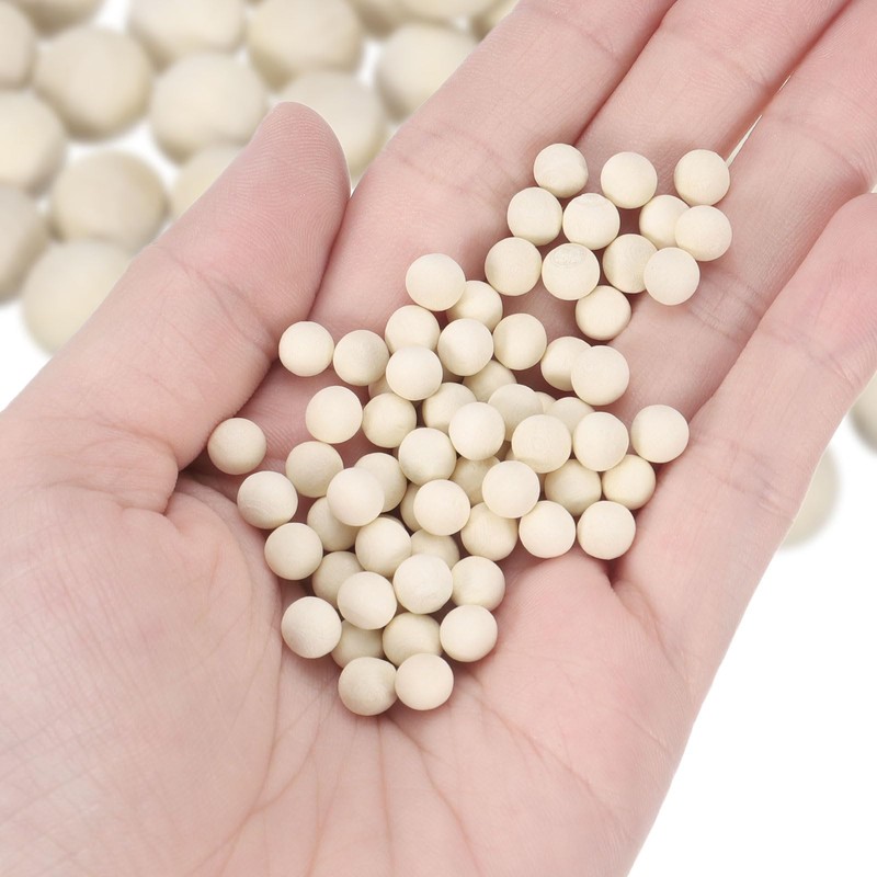 sourcing map 100pcs Round Wood Balls 1/4" Diameter Unfinished Solid
