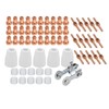 61Pcs PT31 Plasma Cutting Consumables with PT-31 Roller Guide Fit