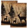 Forest Deer Hand Towels Set of 2 Dish Towels Soft