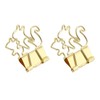 100 Pcs Binder Clips Gold Animal Shape Strong Clamping Force