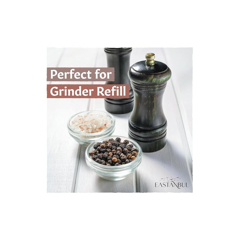 Himalayan Pink Salt and Black Peppercorns Grinder Refill Set