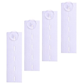 4-Pack Elastic Waist Extenders for Jeans - Premium White Buttons - Instantly Expand Waistline, Comfortable Fit, Adjustable Waistband Expander for Men and Women, 8.2cm Length, Universal Size(White)