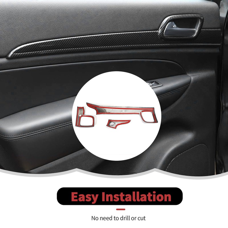 RT-TCZ Carbon Fiber Center Console Dashboard Panel Trim Inner Door