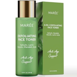 MAREE Exfoliating Toner with Salicylic Acid – AHA BHA Exfoliant & Face Exfoliator Pore Cleaner – BHA Liquid Exfoliant – Sebum Dead Skin Care Remover for Face – Exfoliante Para la Cara Acido Salicilico