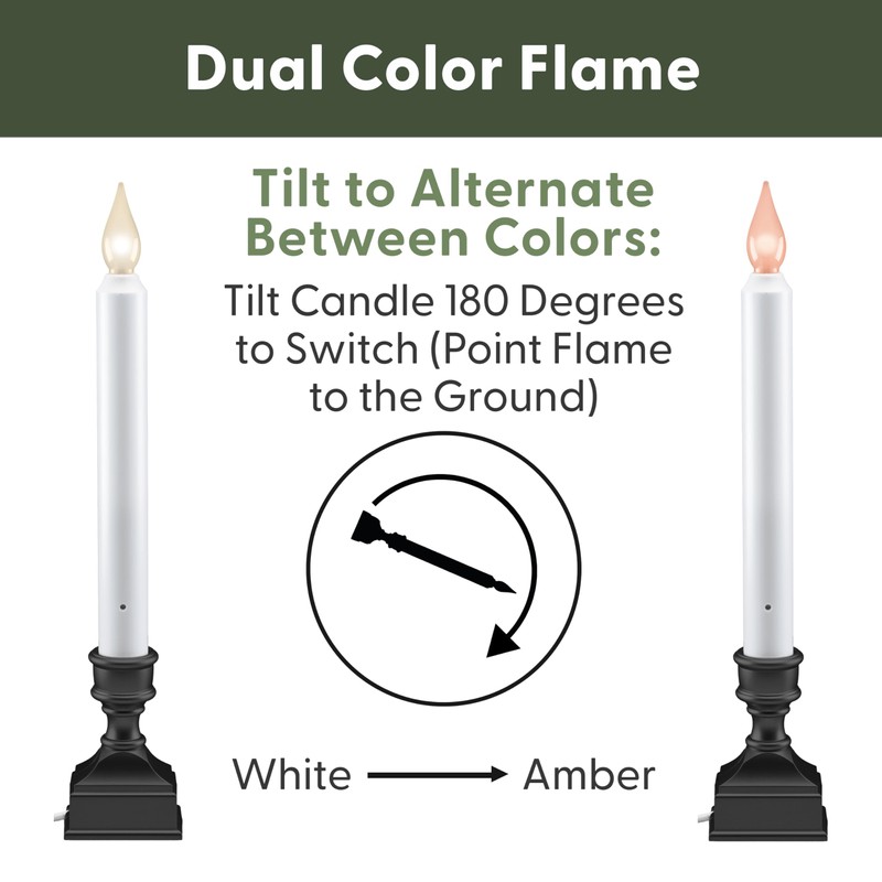 612 Vermont LED Electric Window Candles with Bright Hot Spot,
