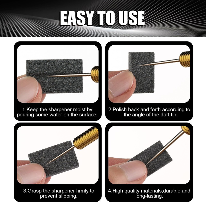 ASelected 12 Pack Dart Sharpener, V-Sharp Sharpening Stone Darts Sharpener