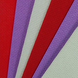 KCS 4/6 piezas de 12 x 18 pulgadas (30 x 45 cm) 18 quilates tela de punto de cruz Aida (6 piezas, verde claro + lavanda + rojo)