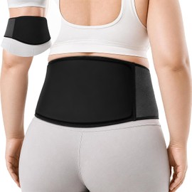 Paquetes de Hielo para Espalda Baja Ajustable, Terapia Frío y Calor, Compresa Fría Reutilizable para Aliviar Dolor Lumbar y Cintura, Correa de Velcro-Negro