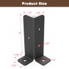 4 Pcs Adjustable Deck Post Anchor Brackets Kit - Fit