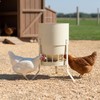 KOL Metal Chicken Feeder 50lbs Capacity with 16 Feeding Ports