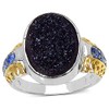 Bonyak Jewelry Genuine Round Tanzanite and Tanzanite Ring in Sterling