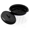 Granite enamel roaster with lid 13inch 18inch Granite Roasting Pans