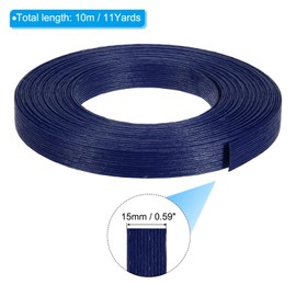 PATIKIL 11 Yards x 0.6" Paper Rattan Weaving Cane, 12-Ply Paper Rattan Weave Basket Weaving Supplies for DIY Rattan Woven Making, Dark Blue