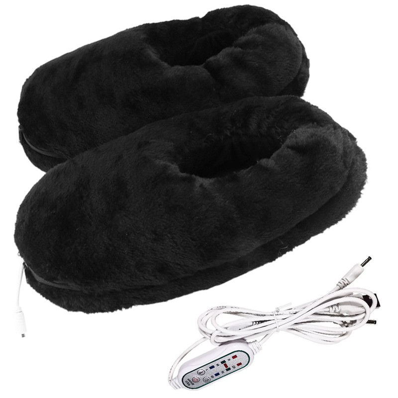 Unisex Electric Heated Shoes Electric Heating Slippers Washable Comfortable Feet