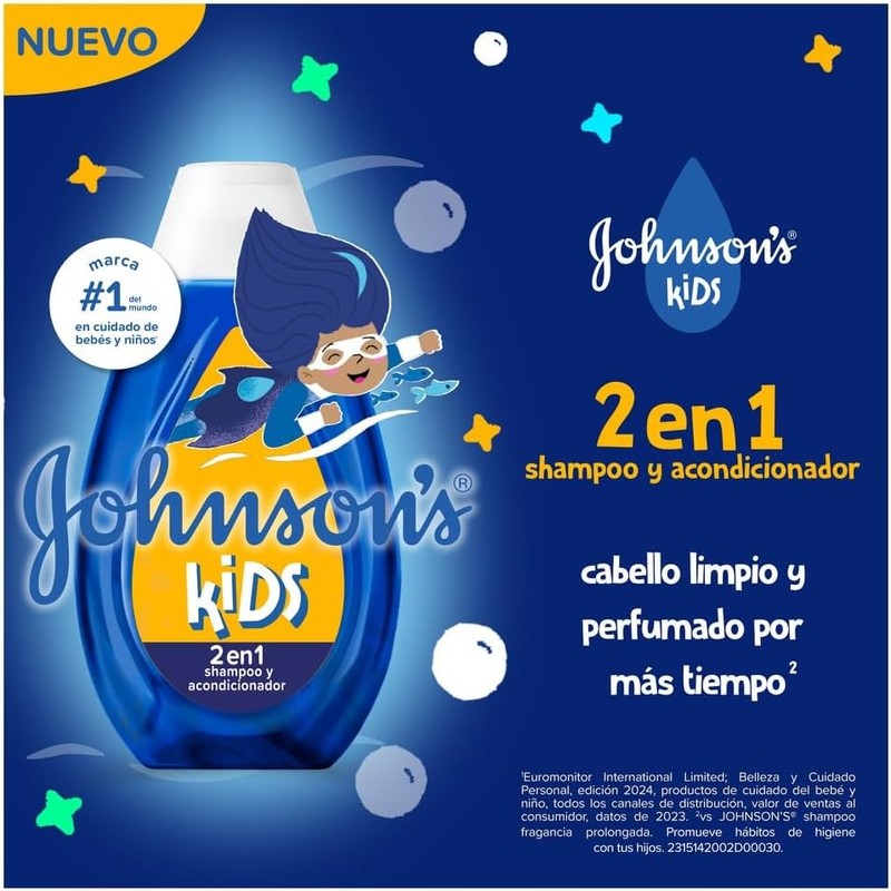 Johnson's Kids 2 en 1 shampoo y acondicionador 200ml