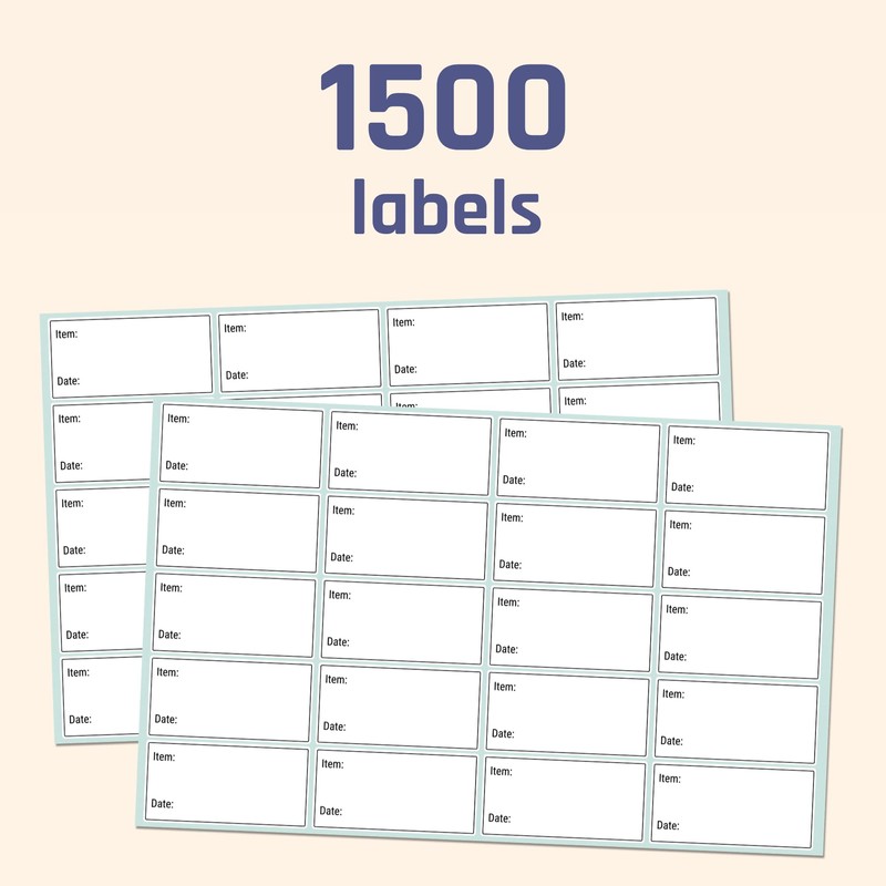 1500 Labels, Removable Freezer Food Date Labels Stickers - 5
