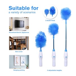 Rotated Electric Sofa Cleaning Duster, Household Brush, Dust Suction, Removable Spin Scrubber, Dust Collector, Blinds
