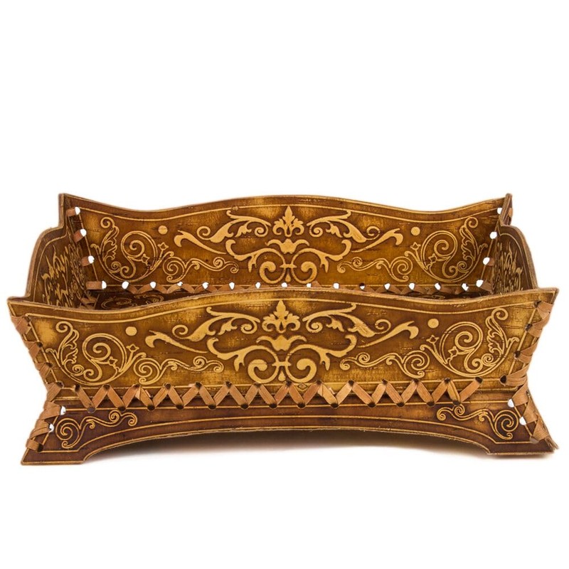 Birch Bark Bread and Pastry Basket, Bread Storage Container and