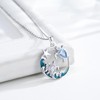 YYmqmq Sea Turtle Necklace for Women 925 Sterling Silver Blue
