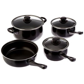 Gibson 83681.07 7 Piece Chef Du Jour Cookware Set44; Black