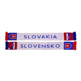 Euroscarves Slovakia Slovensko Slovakia Football Knitted Scarf, White