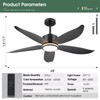 Kviflon 48" Ceiling Fans with Lights and Remote Control, Modern