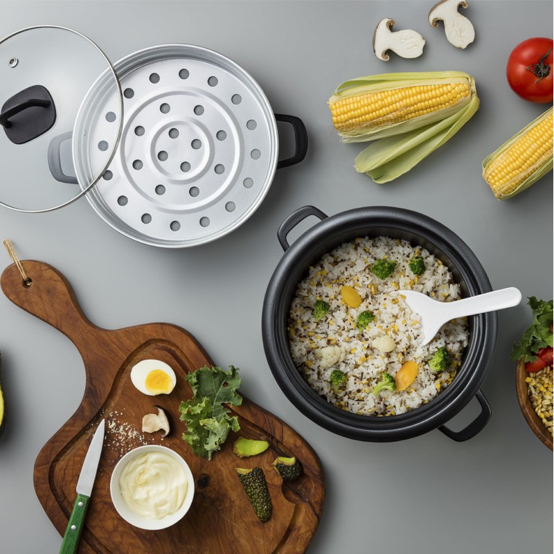 Aroma Housewares 6-Cup (Cooked) Pot-Style Rice Cooker and Food Steamer,