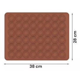 A4F-SOLUTIONS Tapete De Silicon Para Hornear Macarrones 48 Cavidades