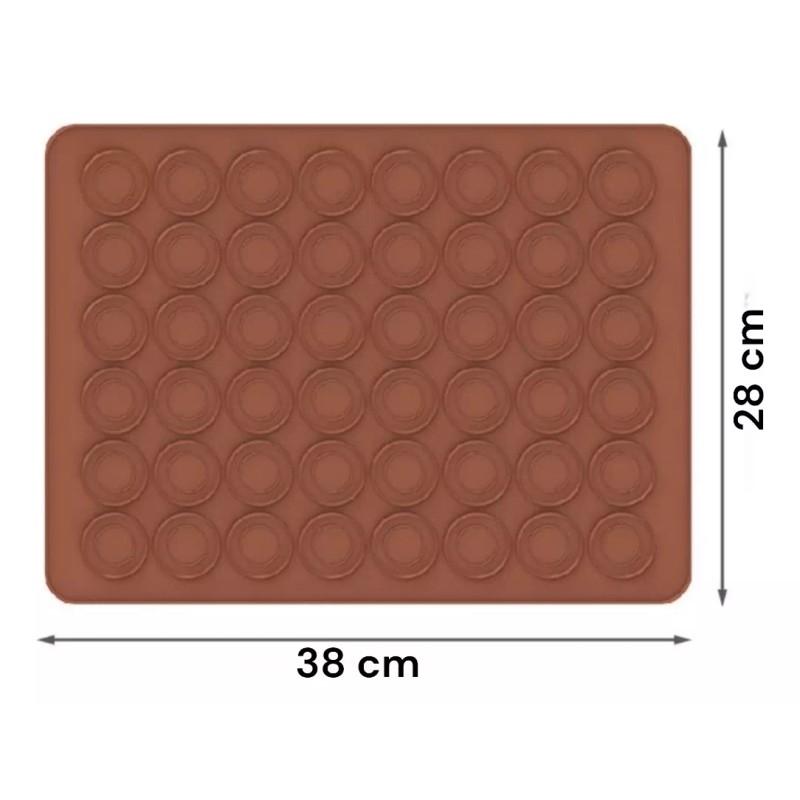 A4F-SOLUTIONS Tapete De Silicon Para Hornear Macarrones 48 Cavidades