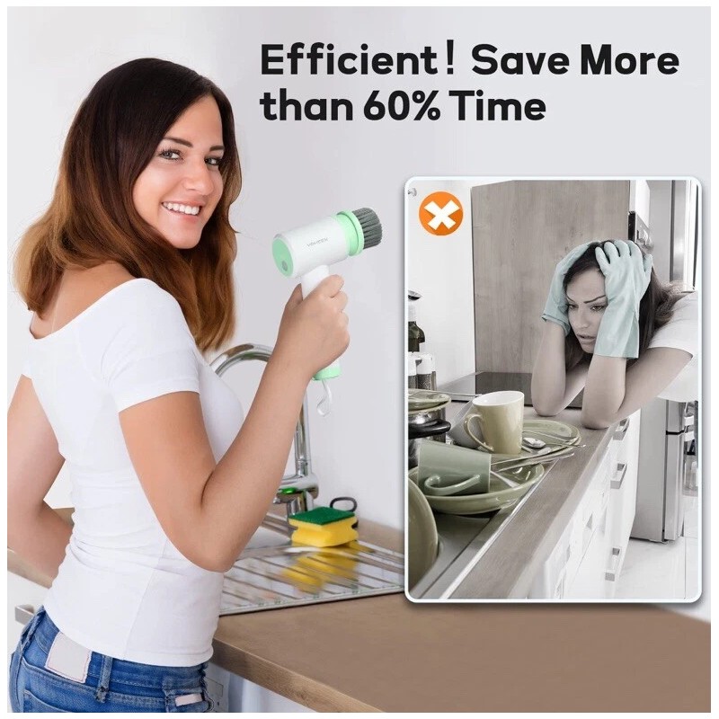 Voweek Electric Spin Scrubber Cordless Power Cleaning Brush | VW-SP01