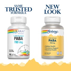 SOLARAY SOLARAY Paba TSTR Vitamin Capsules, 700 mg | 100 Count