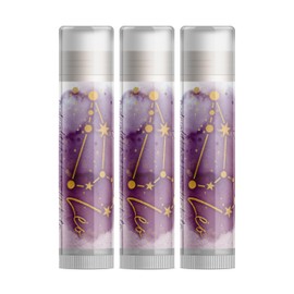 Delight Naturals Zodiac Lip Balm - Set of Three - Choose Your Sign (Leo)