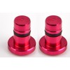 F.Wave design [(2 pieces)] Aluminum Shaved Earphone Jack Cover Alumi Cap Earphone Jack Accessory Jack Piercing Cover Smartphone Piercing STD 2 Pieces (Clean Metal Red)