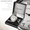 De Walden Golfing Gifts for Men Pewter Golf Pocket Watch