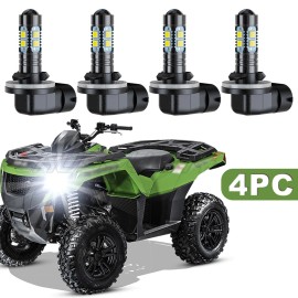 CHUSYYRAY For ARCTIC CAT 400 500 650 700 Headlight HI/Lo Beam LED Light Bulbs 6000k white