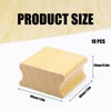 10 Pack Blank Wood Rubber Stamp Mounts, 40x40mm Blank Hard