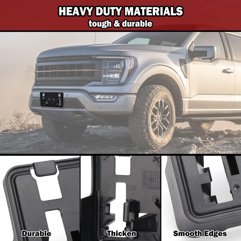 Front License Plate Bracket Holder Compatible with 2021-2023 Ford F150